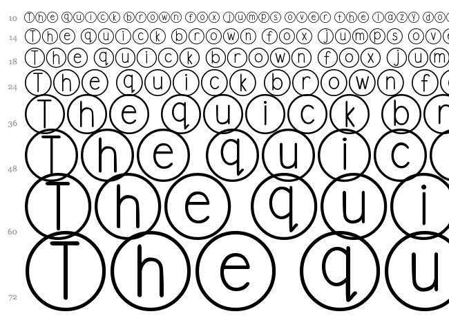 DJB Standardized Test font waterfall